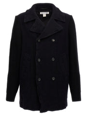 Comme Des Garçons Blue Wool Coat
