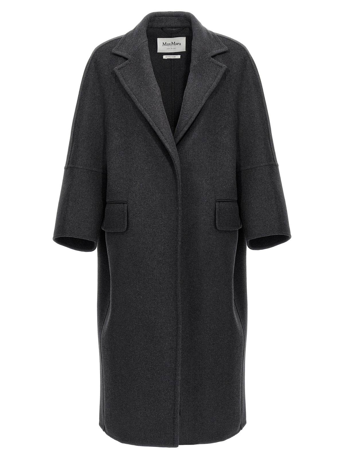 Max Mara Gray Virgin Wool Coat for Women