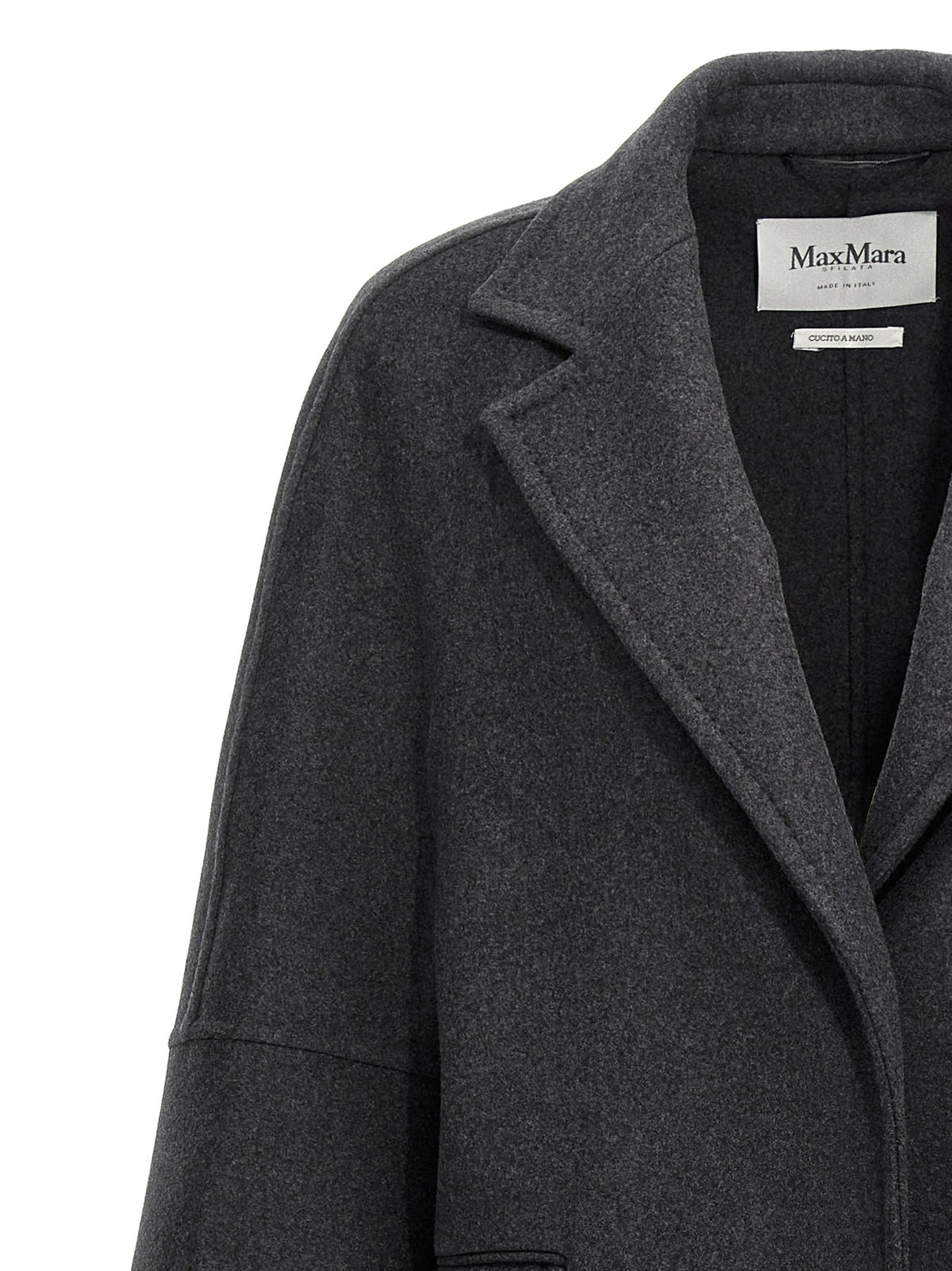 Max Mara Gray Virgin Wool Coat for Women