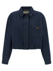 Fendi Blue Cotton Denim Jacket