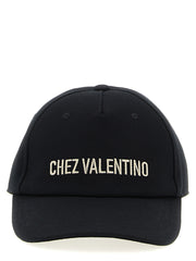 Valentino Garavani Black Cotton Cap (Baseball Hat)