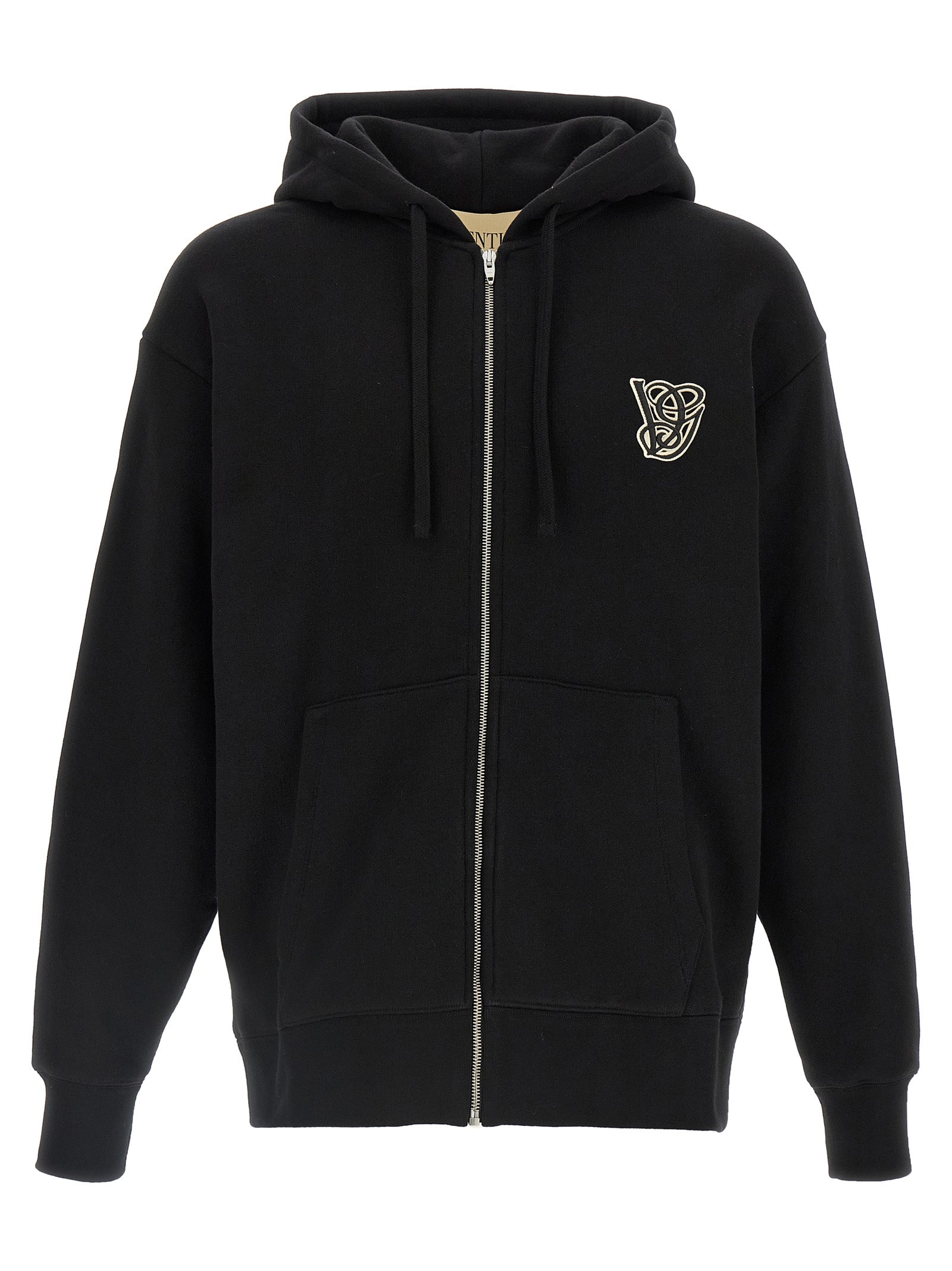 Valentino Garavani Black Cotton Sweatshirt for Men
