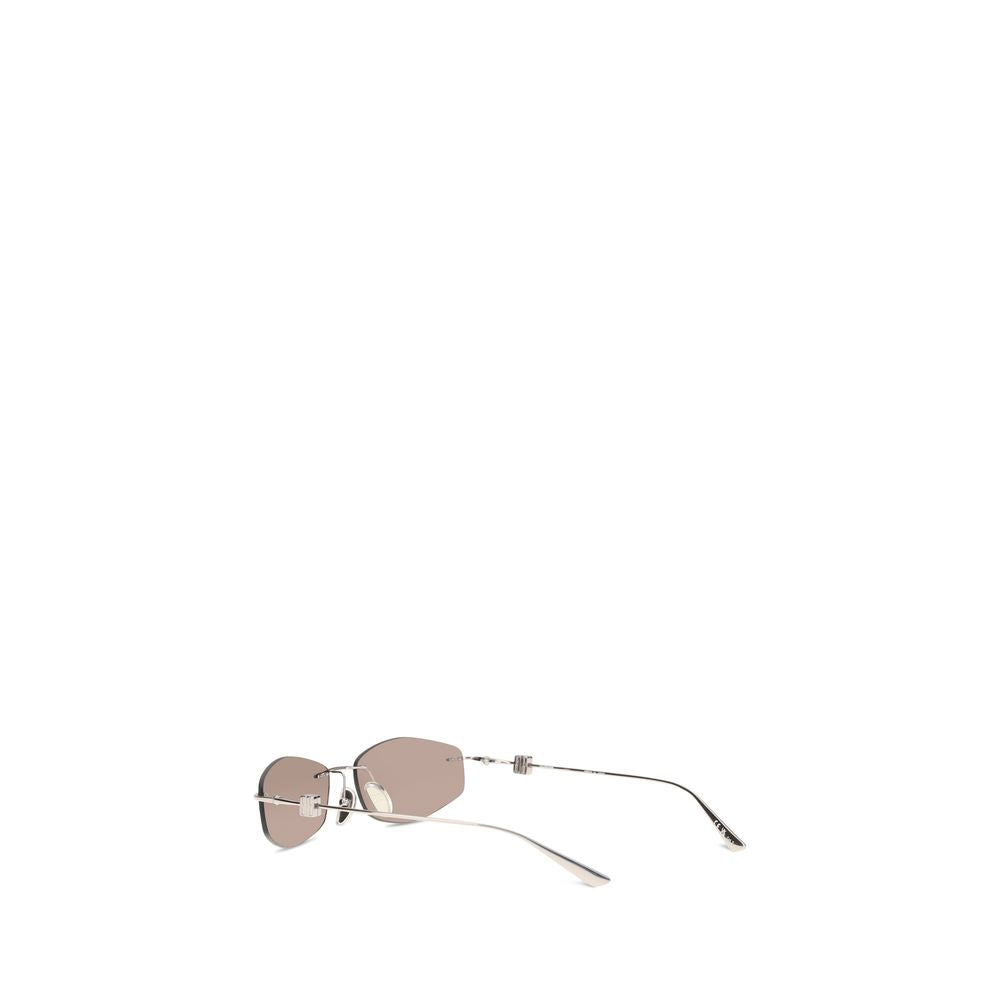 Balenciaga Silver Metal Sunglasses for Men