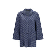 Gucci Blue Cotton Full-Length Jacket