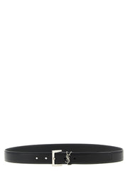Saint Laurent Black Calfskin Regular Belt