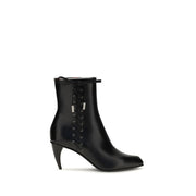 Alexander McQueen Black Calf Leather Bos Taurus Lace-Up Boots for Women