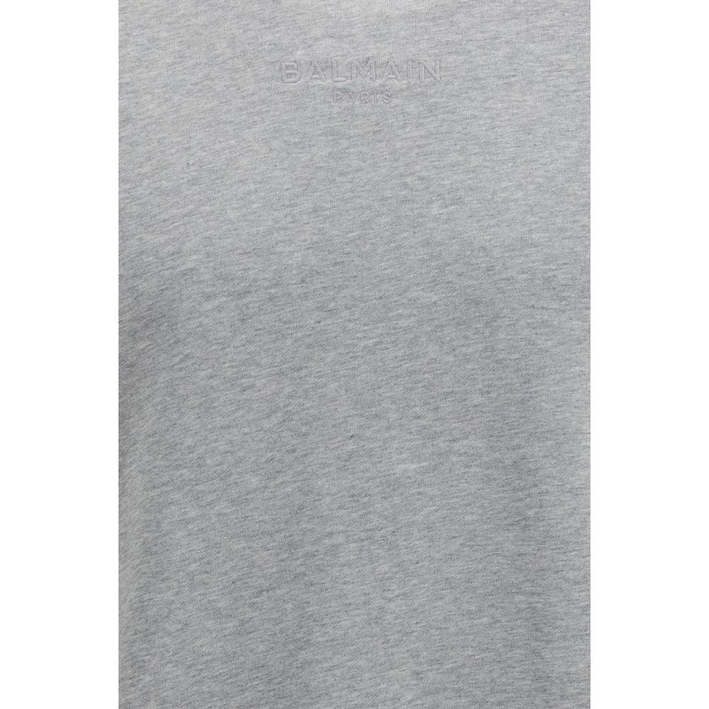Balmain Gray Cotton Sweatshirt for Men