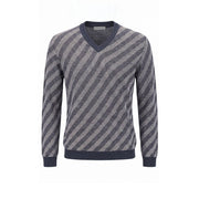 Malo Blue Linen Men Sweater