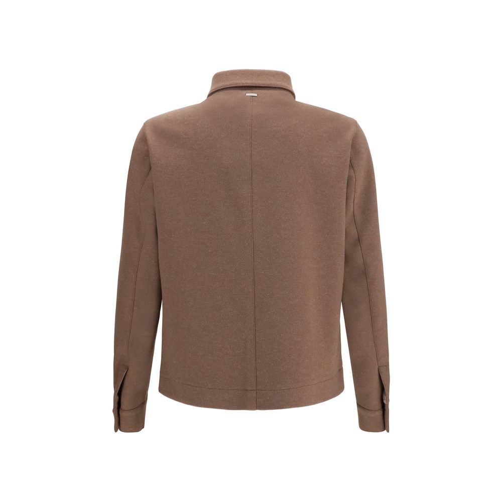 Herno Brown Polyester Jacket for Men