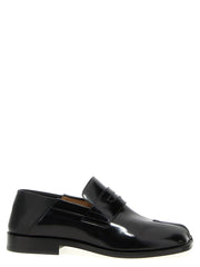 Maison Margiela Black Calfskin Slip-On Loafers for Men