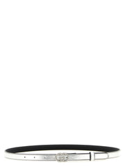 Gucci Silver Calfskin Thin Belt