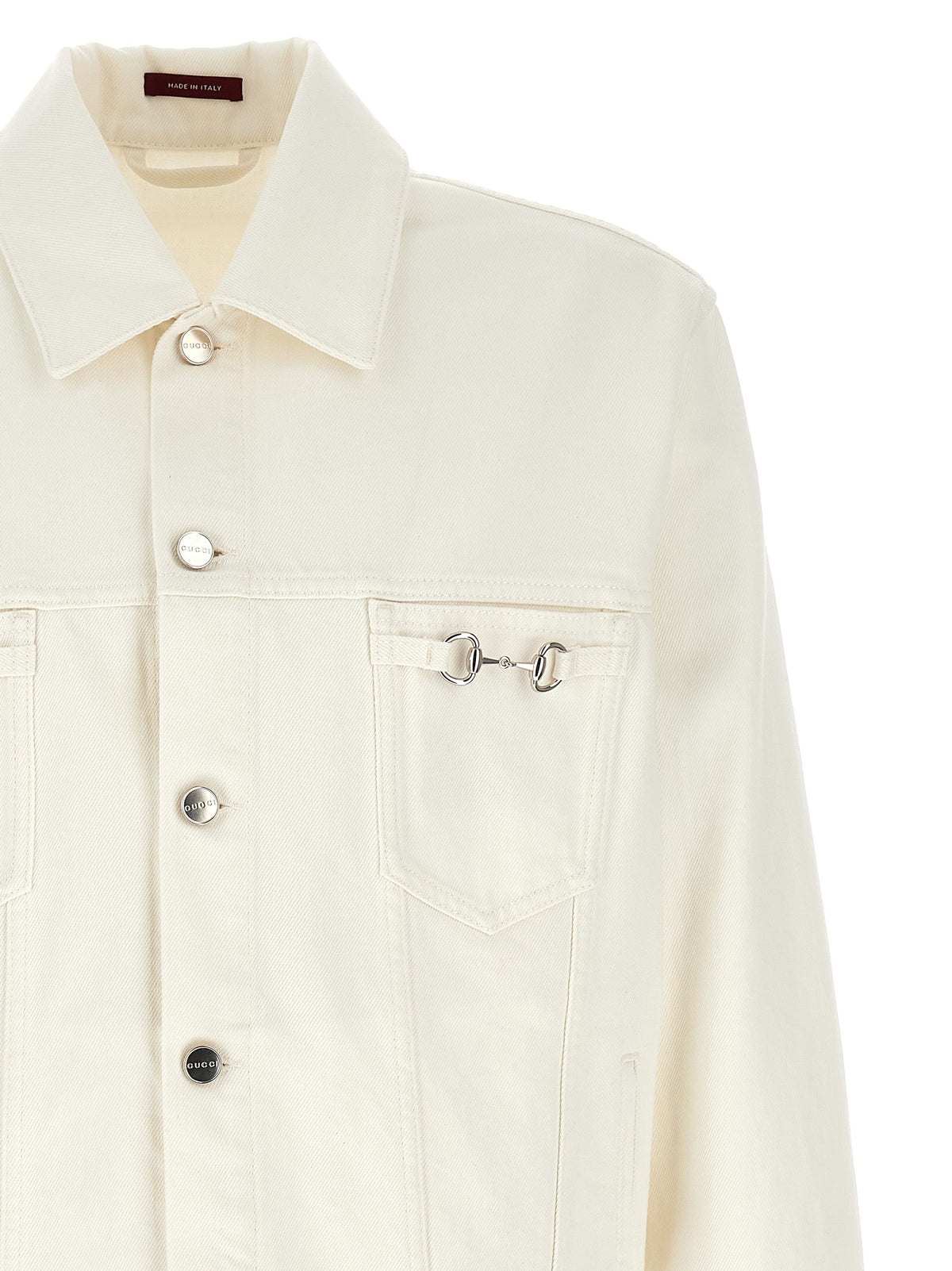 Gucci White Cotton Denim Jacket