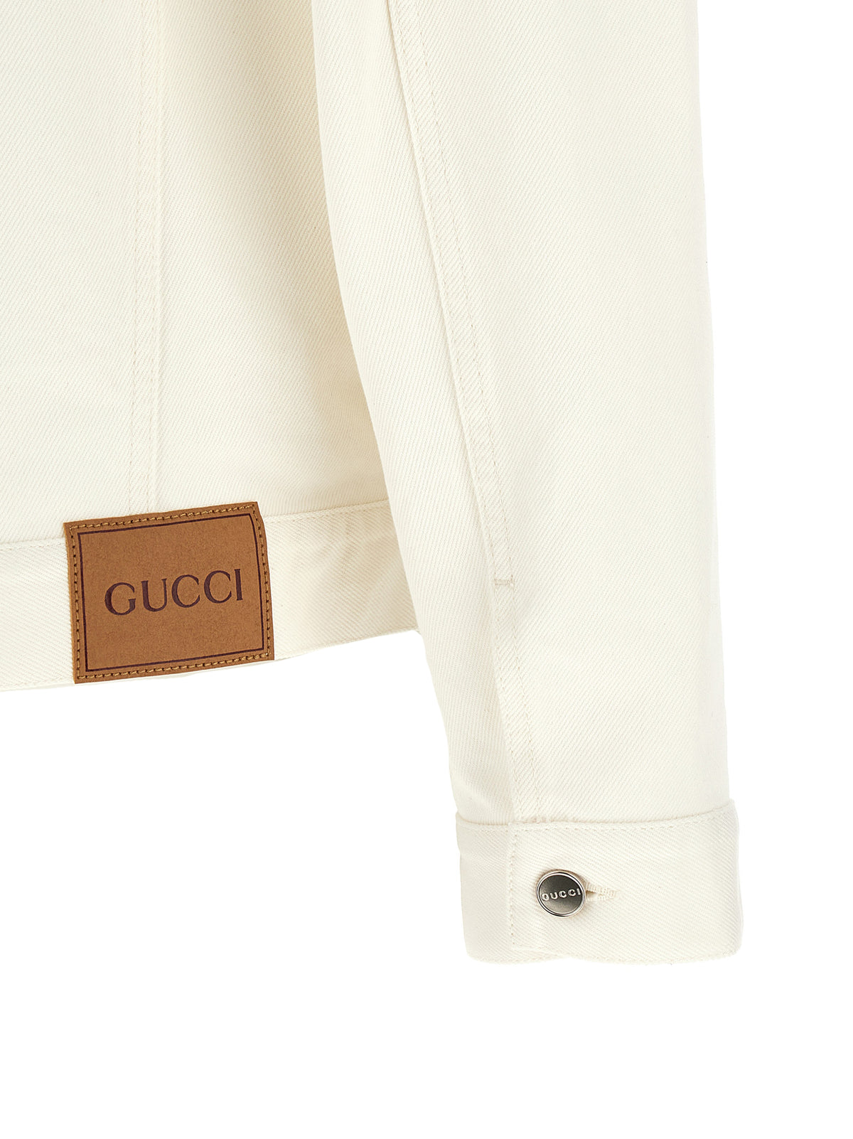 Gucci White Cotton Denim Jacket