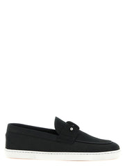 Christian Louboutin Black Calfskin Slip-On Loafers for Men