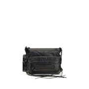 Balenciaga Black Lamb Ovis Aries Aries Shoulder Bag