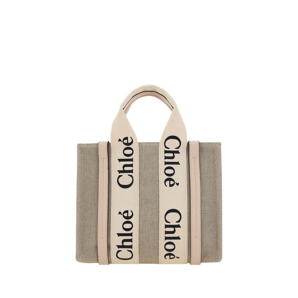 Chloé Brown Canvas Handbag