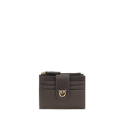 PINKO Brown Calf Leather Bos Taurus Wallet