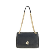 Tory Burch Black Calf Leather Bos Taurus Shoulder Bag
