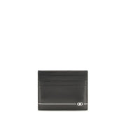Ferragamo Black Calf Leather Bos Taurus Wallet