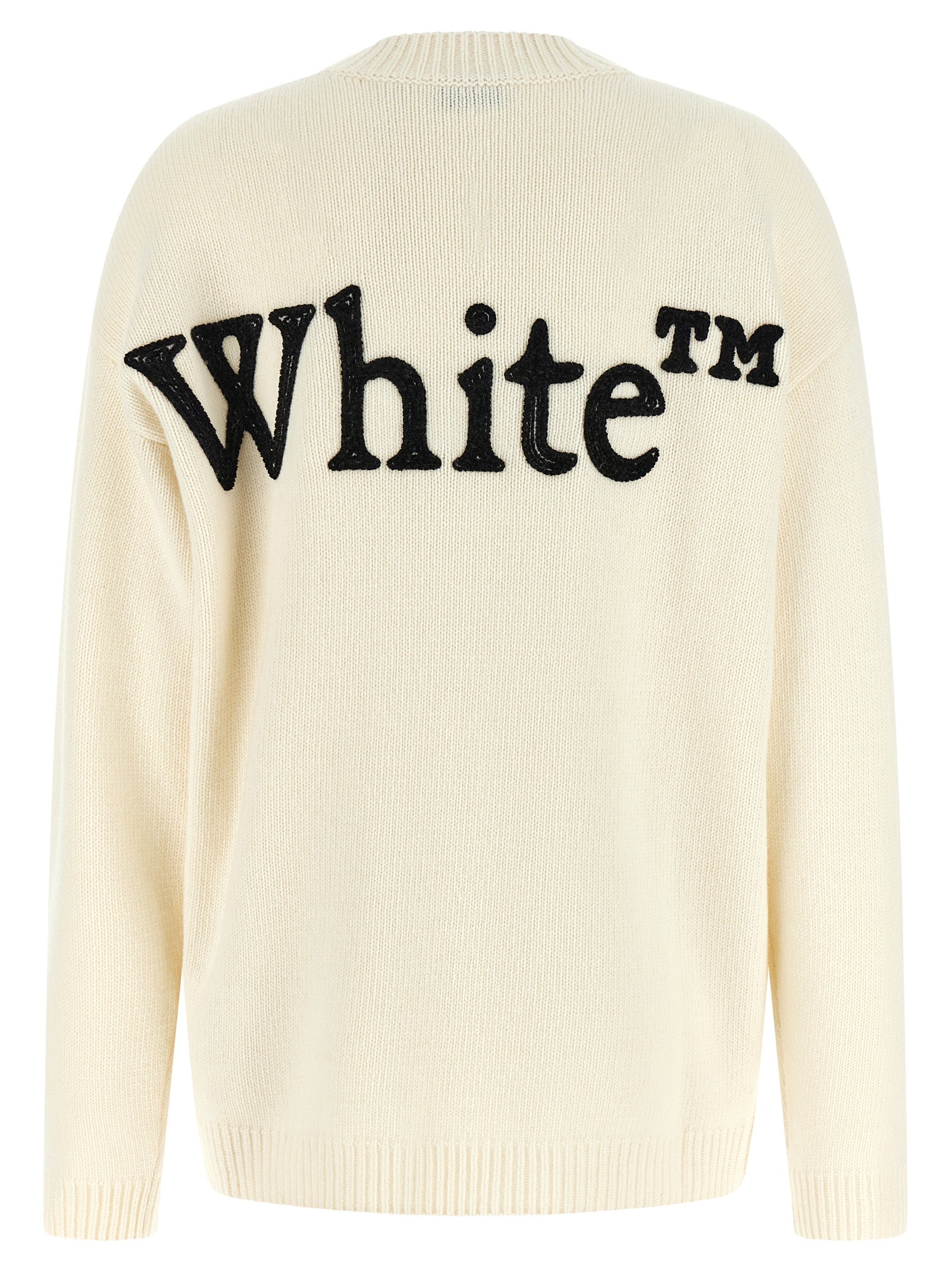 Off-White Bicolor Wool Cardigan for Women