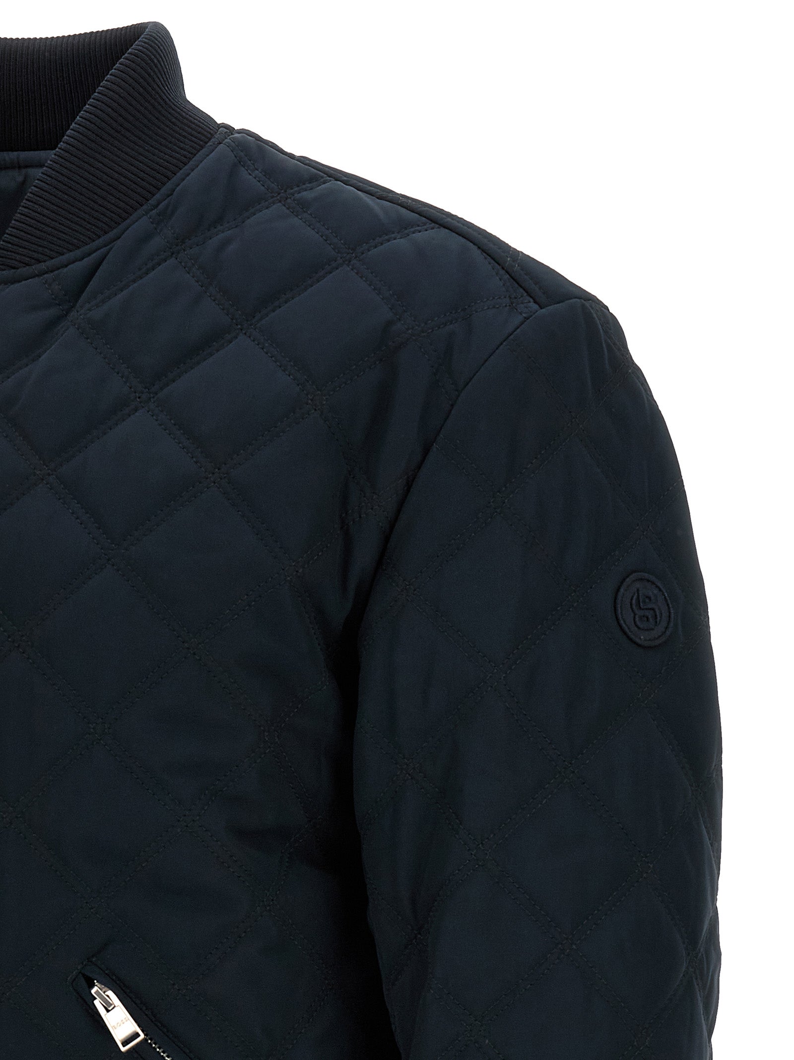 Hugo Boss Blue Polyester Bomber for Men