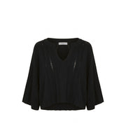 Malo Black Cotton Women Sweater