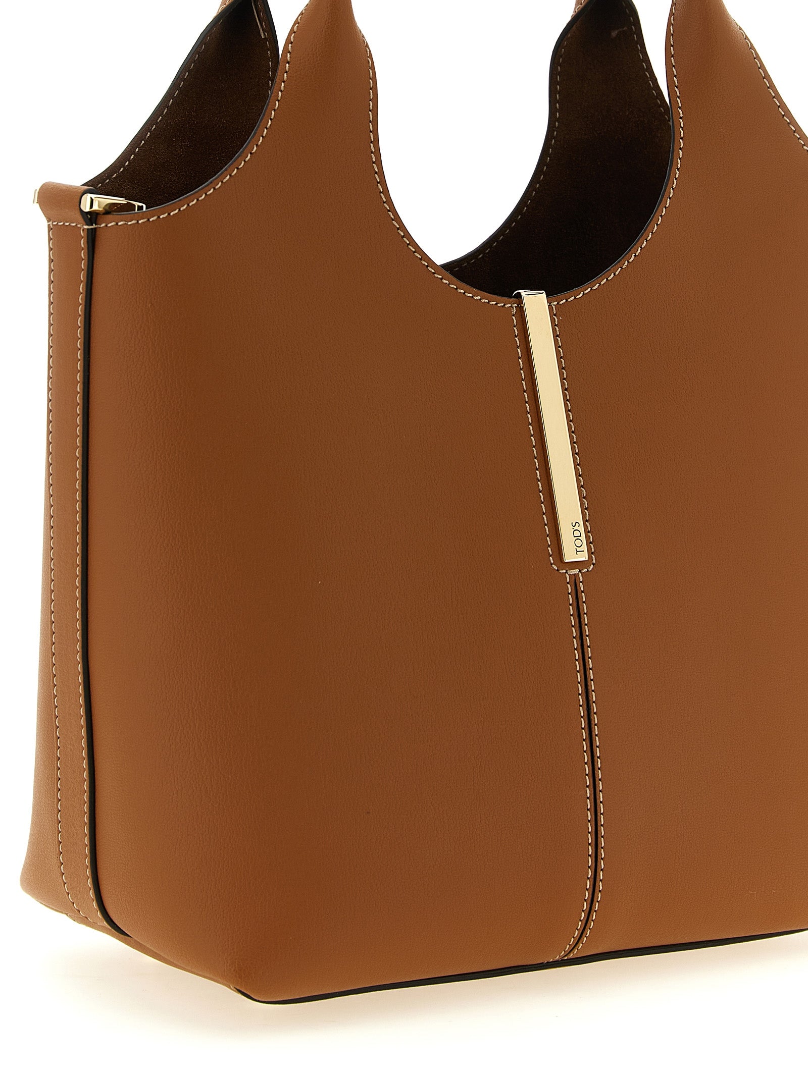 Tod's Brown Calfskin Tote Bag for Women
