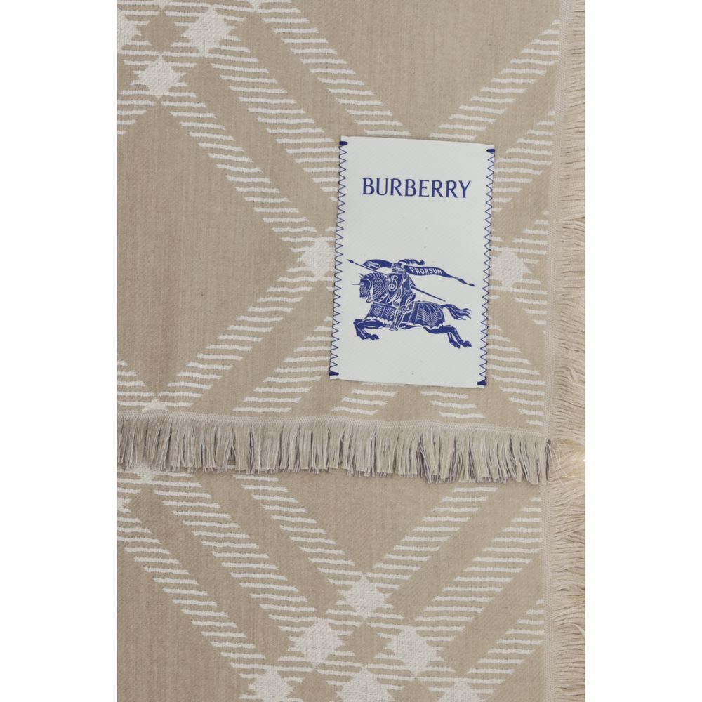 Burberry Beige Wool Oves Aries Scarf for Women