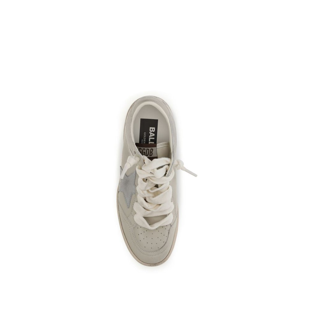 Golden Goose Beige Calf Leather Bos Taurus Low Top Sneakers for Women