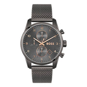 Hugo Boss Gray Stainless Steel Dress Watch