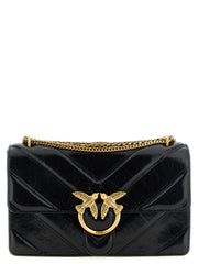PINKO Black Calfskin Shoulder Bag