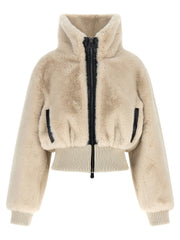 PINKO Beige Polyester Full-Length Jacket