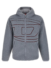 Diesel Gray Polyester Sweatshirt