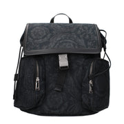 Versace Black Fabric Backpack