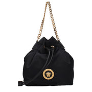 Versace Black Fabric Handbag