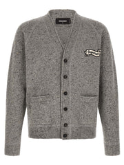Dsquared² Gray Wool Cardigan