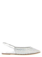 LE SILLA Silver Polyester Ballet Flats