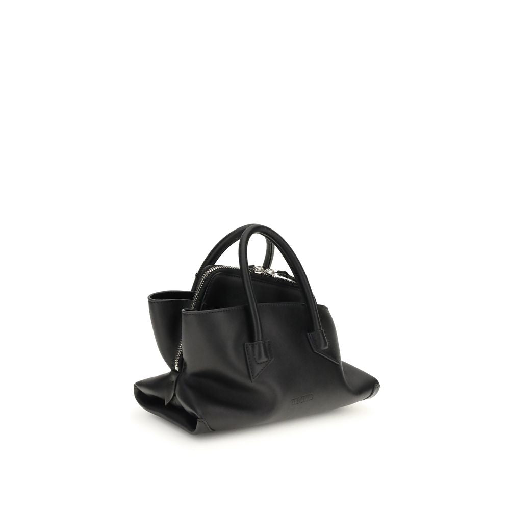 The Attico Black Calf Leather Bos Taurus Shoulder Bag