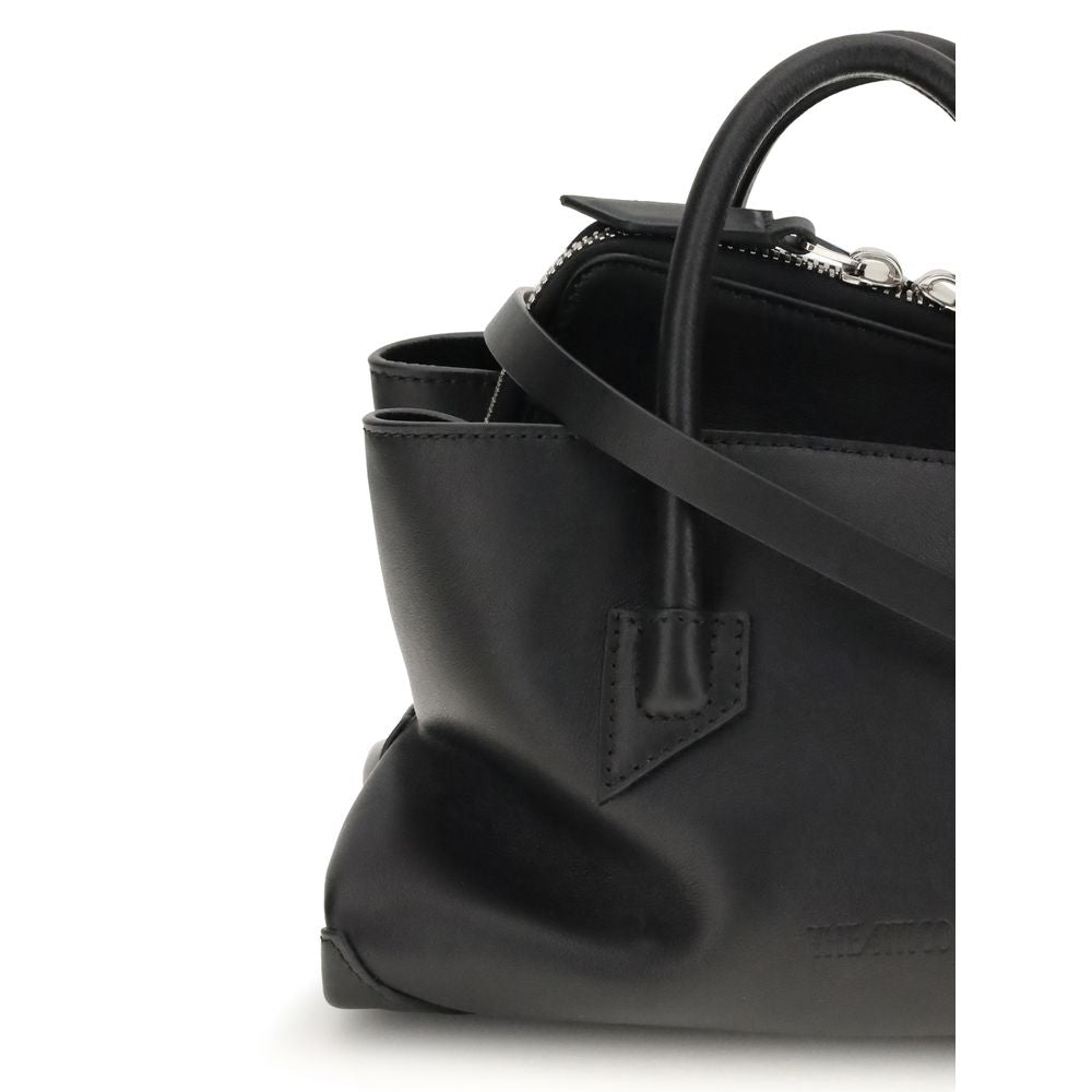 The Attico Black Calf Leather Bos Taurus Shoulder Bag