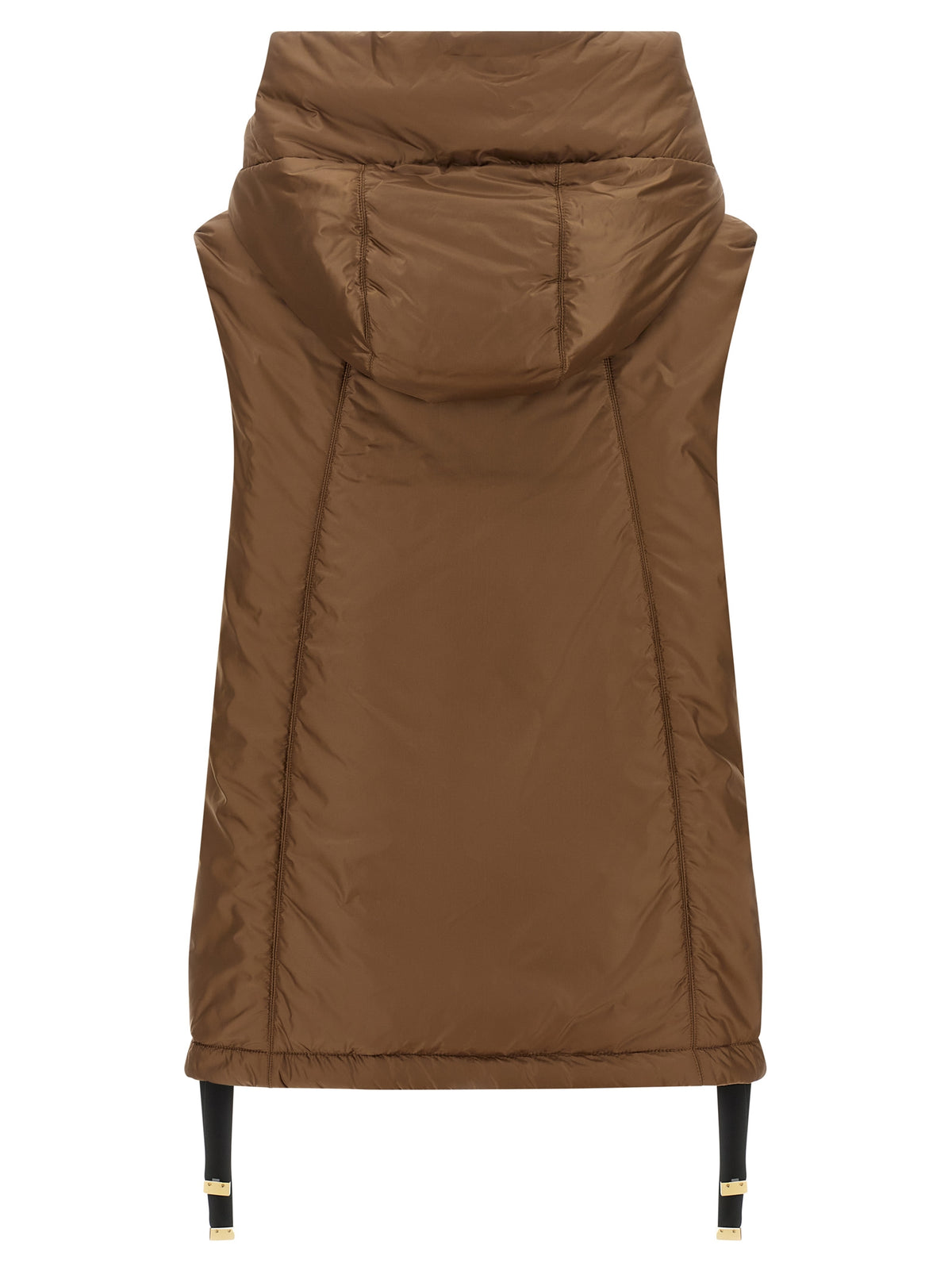 Max Mara Brown Polyester Sleeveless Jacket
