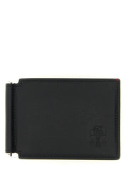 Brunello Cucinelli Black Goatskin Money Clip