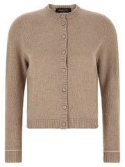 Fabiana Filippi Beige Virgin Wool Cardigan