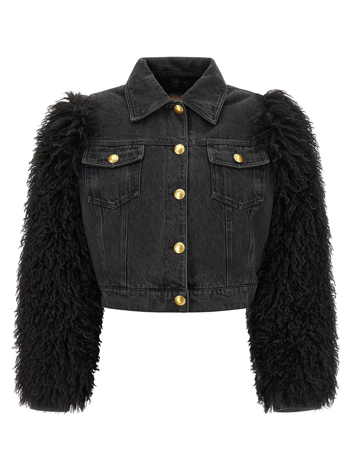 Twinset Black Cotton Denim Jacket