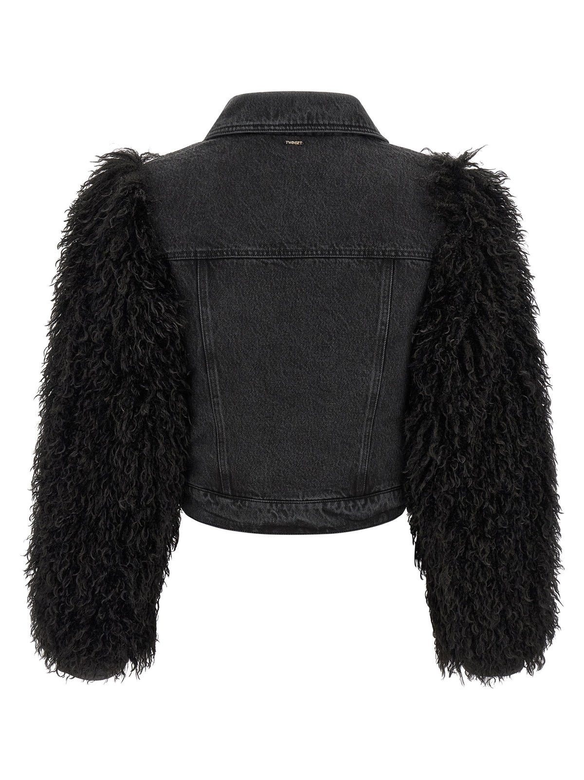 Twinset Black Cotton Denim Jacket
