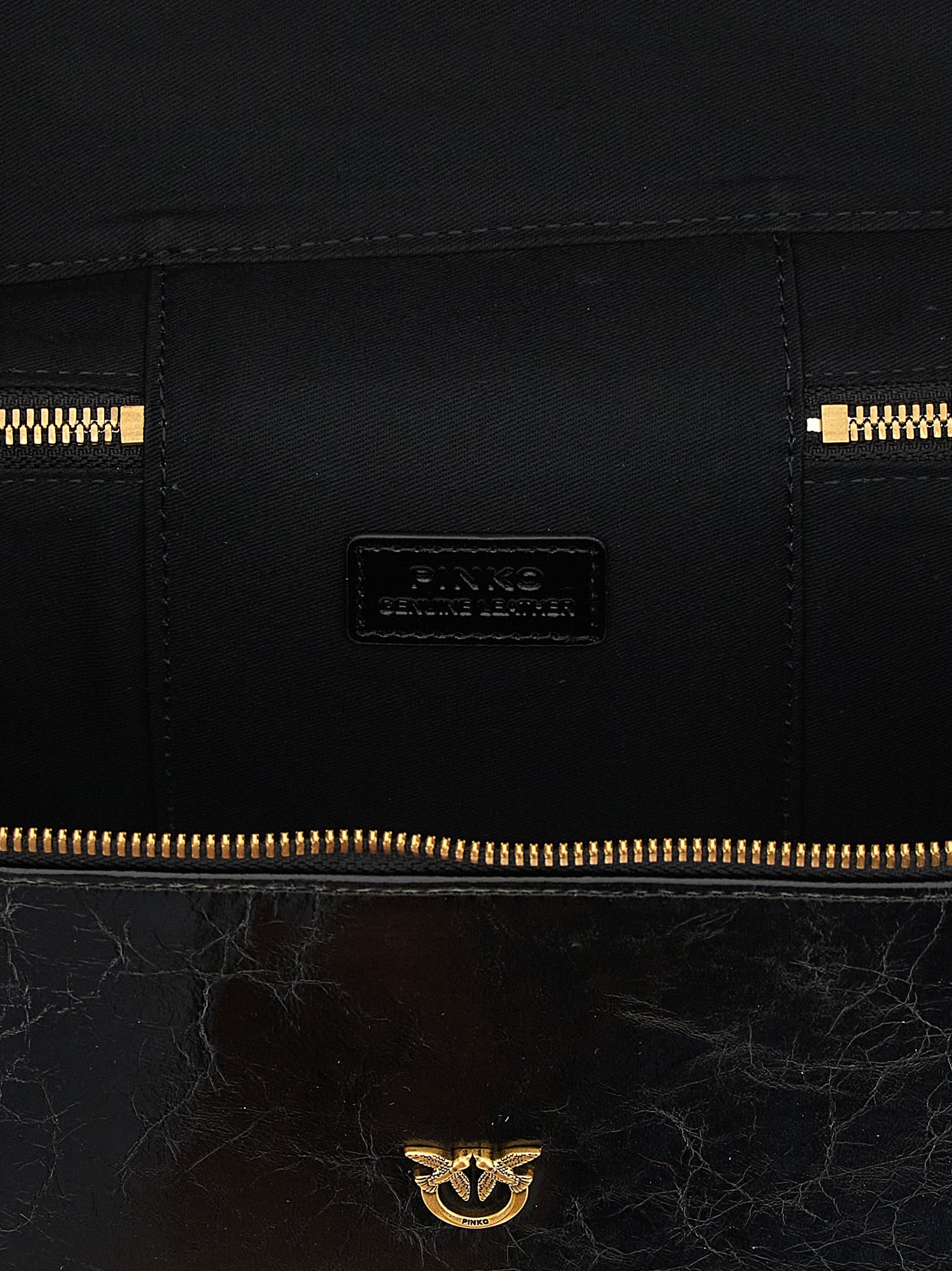 PINKO Black Calfskin Handbag