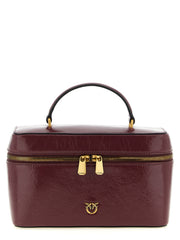 PINKO Bordeaux Calfskin Handbag