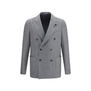 Lardini Gray Wool Oves Aries Full-Length Jacket