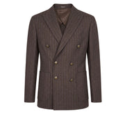 Peserico Brown Wool Men Jacket