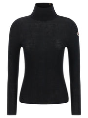 Moncler Black Virgin Wool Cardigan