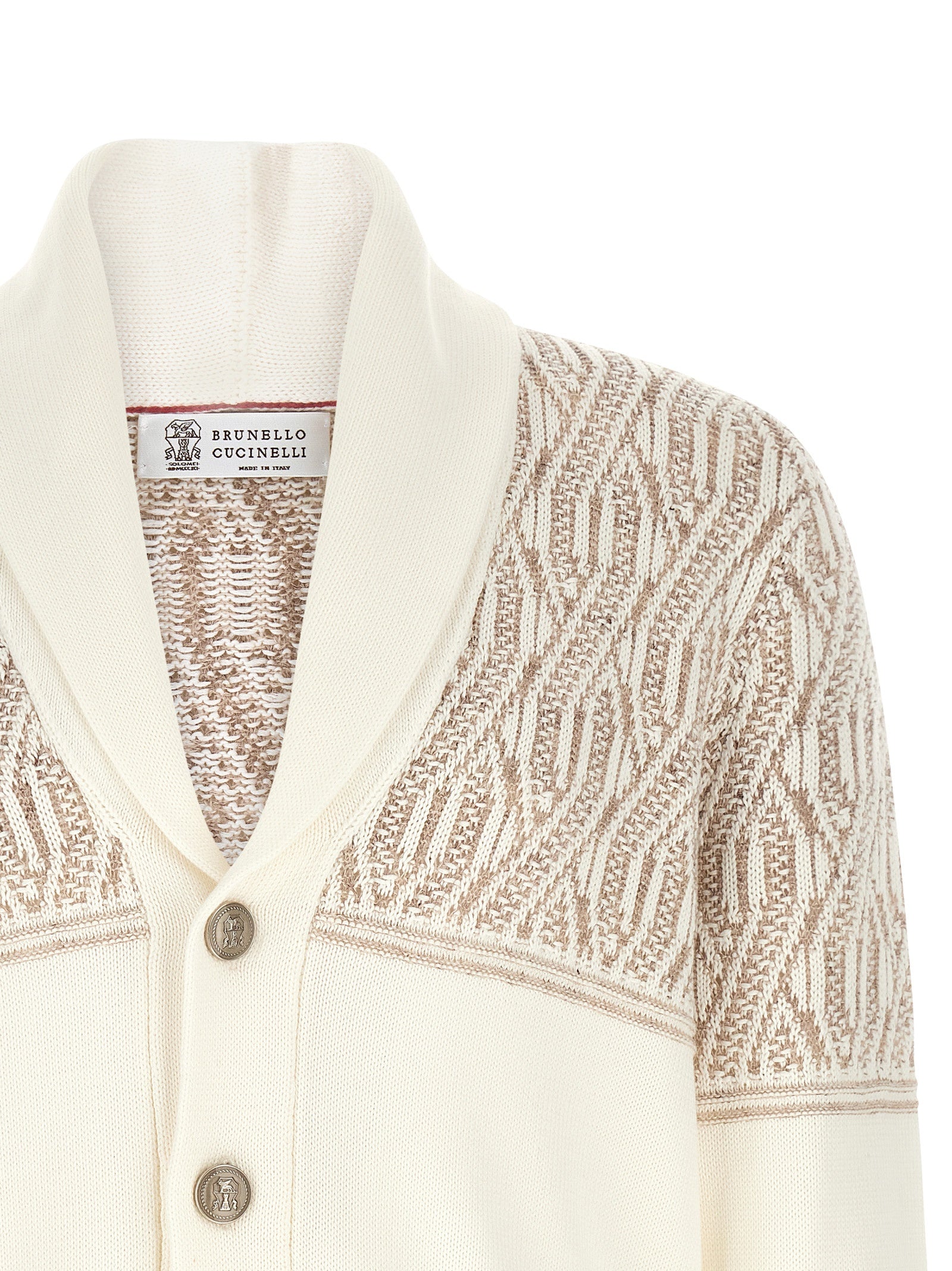 Brunello Cucinelli Beige Cotton Cardigan for Men